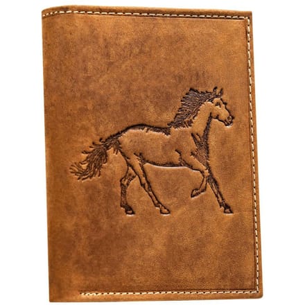 INNY - Lederen Herenportefeuille - Groot - Bruin - Paard Reliëf