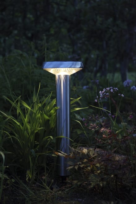 RTM Lighting Solar Priklamp -RVS -Warm Wit -45CM -Zonne-Energie