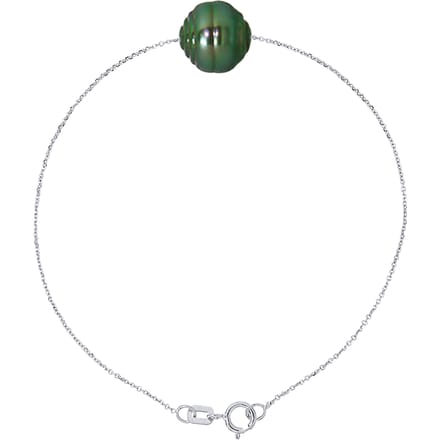 Convict Chain Bracelet Tahitian Pearl Ringed 10-11 mm 925