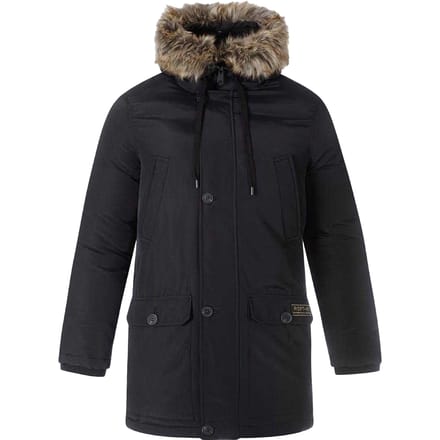 Minoti Gewatteerde heren parka (Zwart)