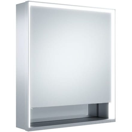 Keuco Royal Lumos wall mounted mirror cabinet 65 x 73.5 cm, stop right, open shelf 14301171101
