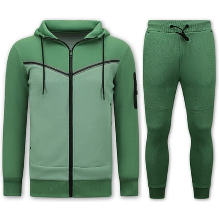 Heren Tracksuit - Joggingpak Heren Volwassenen - 147 - Groen