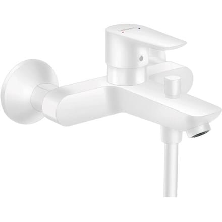 Hansgrohe Talis e Badkraan - met omstel - met koppelingen - thermostaat - mat wit