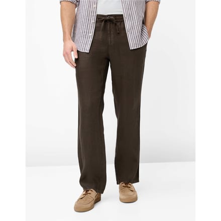 Brax Heren Flatfrontbroek  Style ELIAS CHOCOLATE, donkerbruin, maat 35/32