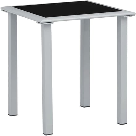 Tafel voor Tuin en Terras Vierkant Staal en Glas