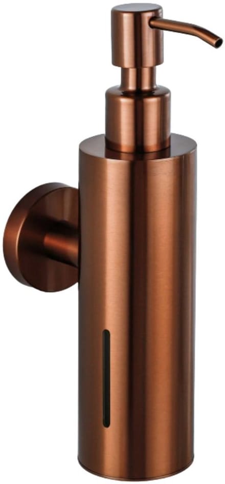 Zeepdispenser Koper - 250ml - Zeeppompje - Zeeppomp - Wandmontage - Hangend - RVS - Geborsteld Koper PVD