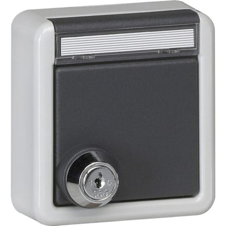 Gira IP44 Schuko Stopcontact Met Slot En Labelframe - 456735