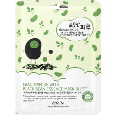 [Deal] esfolio - Pure Skin Essence Mask Sheet - 25ml - Niacinamide Black Bean