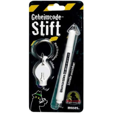 Moses Detective Geheimcodepen Met Uv-lamp 9,5 Cm Wit