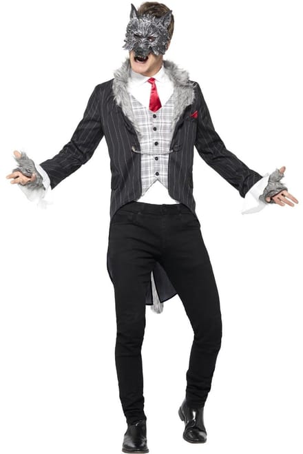 Smiffys Kostuum -M- Deluxe Big Bad Wolf Grijs