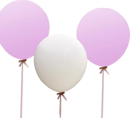 Ginger Ray Vintage Affair - XL ballon Ø 90 cm - Roze & wit - Set-3
