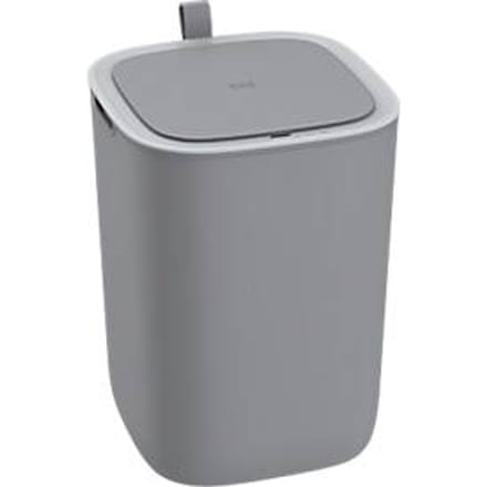 EKO Morandi Smart sensor afvalbak, kunststof, sensor & touch bediening, afsluitring, B 249 x D 249 x H 337 mm, 12 liter, grijs
