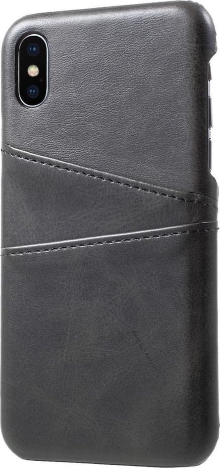 Casecentive Leren Wallet back case - Portemonnee hoesje - iPhone X / XS zwart