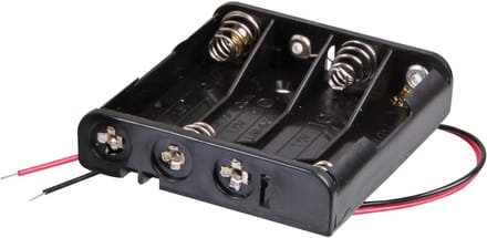 Batterijhouder AAA - Batterij Case - Elektronica Voeden - Bedraad Aansluiting - 4x Batterijen