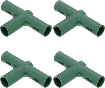 Kasframe Connectoren - Buis Fittingen - Tuin Constructie - 3-Weg Plat Ontwerp - 19 mm Buis - Groen