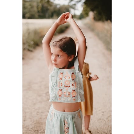 Louise Misha Top Hadiya Almond Maat: 9M | Overhemden Outlet | kids | Groen
