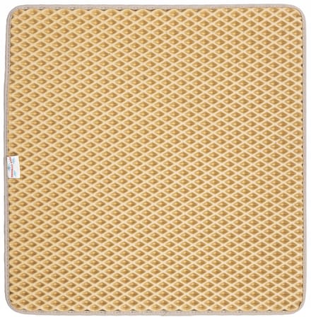 Kattenbakmat 44x44cm - Beige Schuim met Nubuck rand