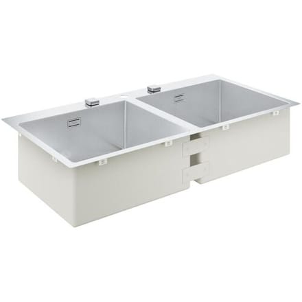 Grohe K800 stainless steel built-in sink 102.4 x 51 cm with 2 basins, 31585SD1