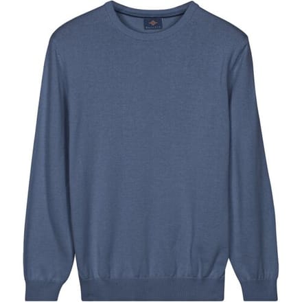 Baileys Trui Crew Neck Solid Color Cotton Knit Dark Denim Blue / male