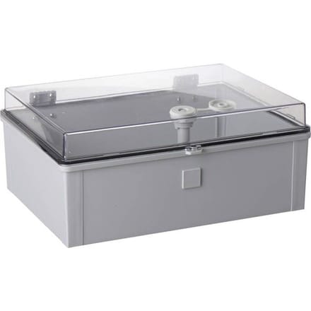 TRU COMPONENTS TC-PSC-30x40x17 Schakelkast 300 x 400 x 170 ABS, Polycarbonaat Lichtgrijs 1 stuk(s)
