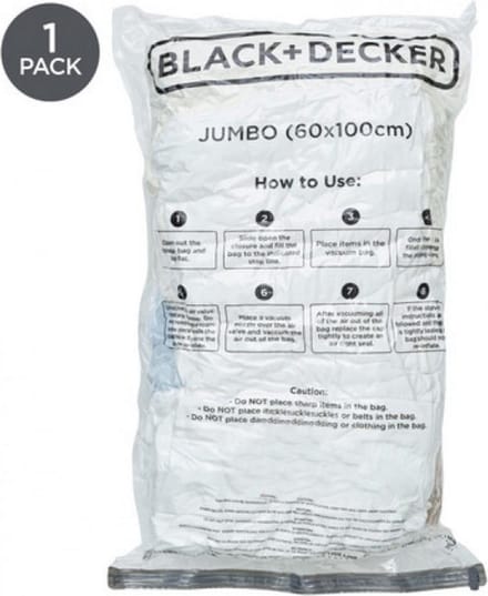 Black+Decker Vacuüm Opbergzak 60x100 cm.