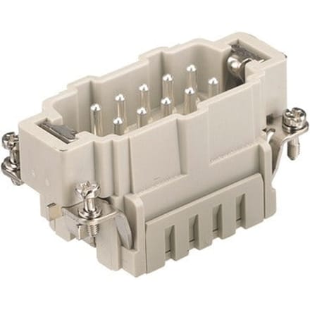 Han Es 10-Positie Mannelijke Voedingsconnector 16A - 09330102616
