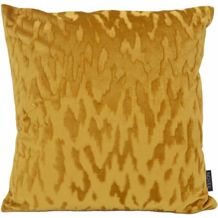 NOVÉE Sierkussen velvet stain oker/goud | 45 x 45 cm | velvet / polyester
