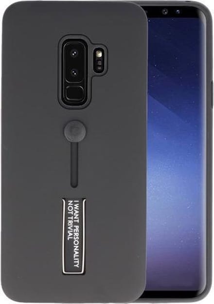 Zwart Stand Case hoesje voor Samsung Galaxy S9 Plus