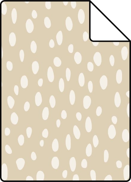 Proefstaal ESTAhome behang stippen beige - 26.5 x 21 cm - 139554-S