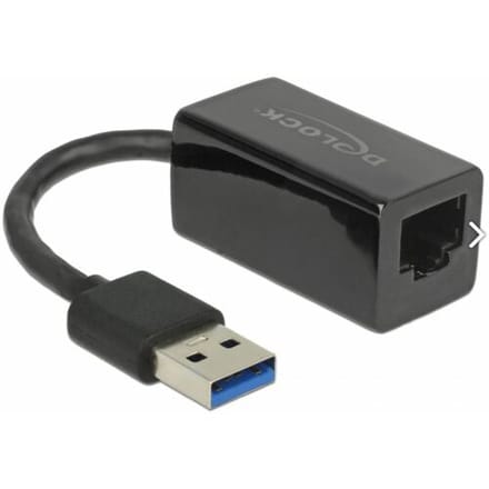 USB-A naar RJ45 Gigabit Ethernet LAN adapter / compact - USB3.0 - CAT6 / zwart - 0,10 meter