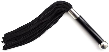 Kiotos Leather - Flogger Met Acryl Handvat - Zwart