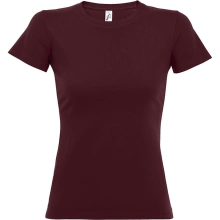 SOLS Dames/dames Imperial Heavy Short Sleeve T-Shirt (Bourgondië)