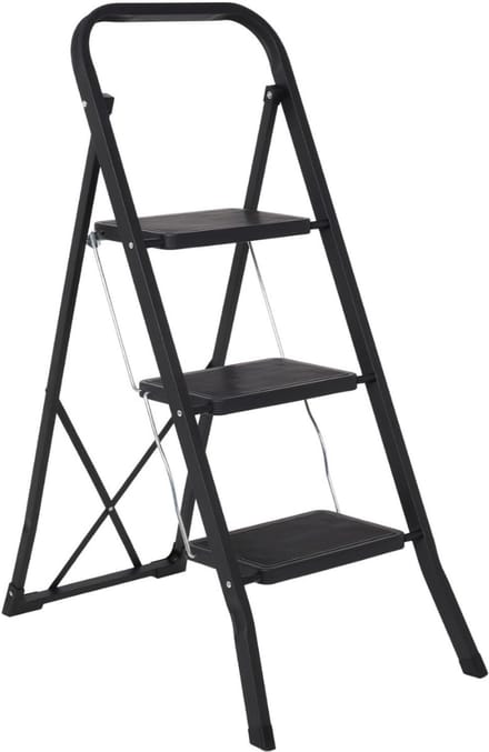 VLSelect® Keukentrap - Huishoudtrap - Huishoudladder - 3 Treden