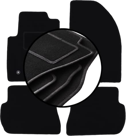 Complete set veloursmatten voor: Ford Fusion hatchback (2005-2012)