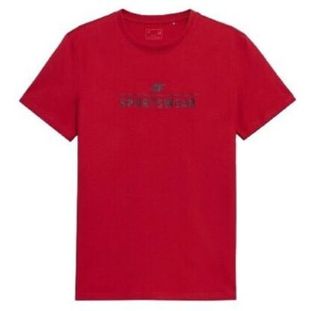 T-shirt Korte Mouw 4F SS23TTSHM539CZERWONY