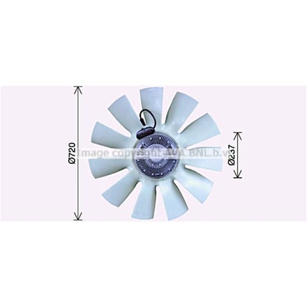 Koelventilatorwiel, motorkoeling HIGHWAY AUTOMOTIVE DFF059