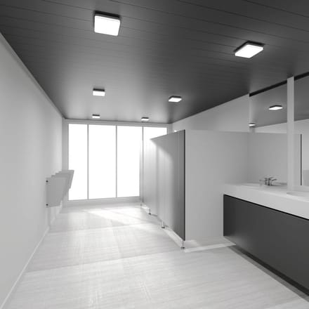 Performance in Lighting LED plafondlamp WL260 hoekig aluminium 24W 26x26cm