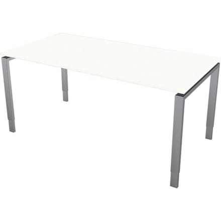Eettafel Beta 160cm wit hoogte verstelbaar