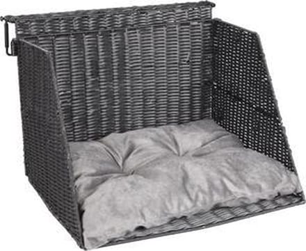 Flamingo - Kattenradiatormand Lusso open - Zwart - 46 x 50 x 34 cm