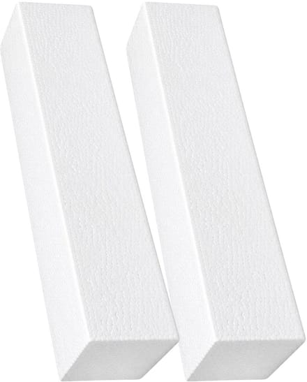 Piepschuim vormen - baksteen - 2x - 30 x 7,5 x 7,5 cm - styropor hobby / DIY vorm - basis knutselfiguren