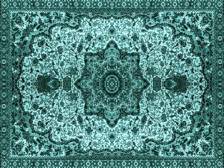 Vinyl | Vloerkleed vinyl | Persia Turquoise | 90x120 cm