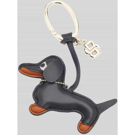 Sleutelhanger van echt leer met logodetail
