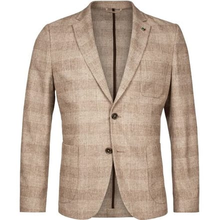 Giordano Colbert Paulo Unconstructed Check Wool Multi Fabric Blend Zand / male
