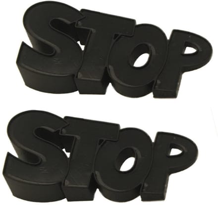 Cosensi- Deurstopper Antislip - Deurstopper Wig - Decoratieve Deurstopper - Zwarte Deurstopper - 2 Pack - 4,8x2x1 Inch - Deurstoppers