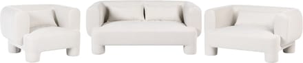 HOGBO - Bankenset 6-zits - Wit - Polyester