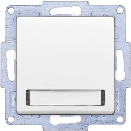 Inzetmodule Belknop met Naamplaatje Wit voor Binnenmontage