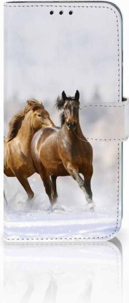 Honor 10 Lite Telefoonhoesje met Pasjes Paarden