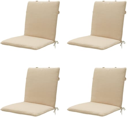 Madison - Stapelstoelkussen Beige canvas eco+ - Ca. 97x49 cm - Set van 4
