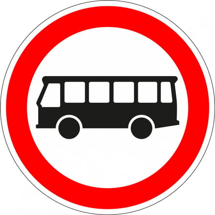 Geslotenverklaring autobussen sticker, C7a 400 mm