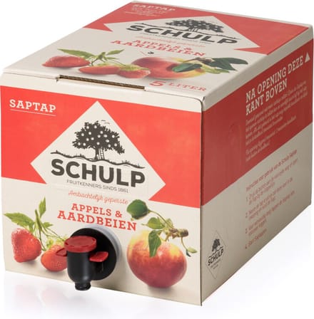 2x Schulp Saptap Appel-Aardbei Ambachtelijk 5 liter